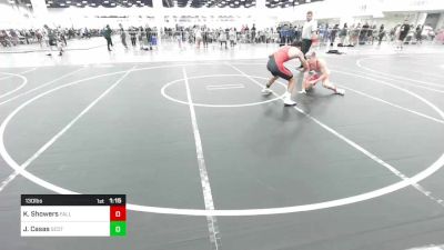 130 lbs Round Of 16 - Karter Showers, Falls Academy vs Jose Casas, Scotsmen WC