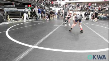 52-55 lbs Consolation - Obadiah Boyd, Harrah Little League Wrestling vs Mason Gregory, Harrah Little League Wrestling