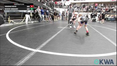 52-55 lbs Consolation - Obadiah Boyd, Harrah Little League Wrestling vs Mason Gregory, Harrah Little League Wrestling
