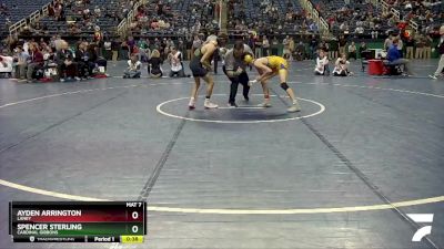 4A 106 lbs Cons. Round 3 - Spencer Sterling, Cardinal Gibbons vs Ayden Arrington, Laney