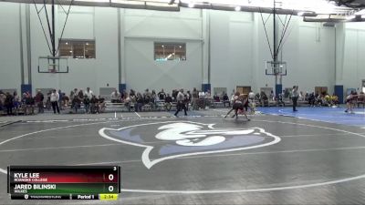 174 lbs Quarterfinal - Jared Bilinski, Wilkes vs Kyle Lee, Roanoke College