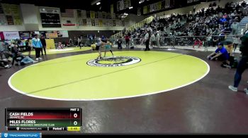 92 lbs Round 3 - Miles Flores, Rancho Bernardo Wrestling Club vs Cash Fields, Granite WC