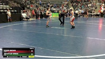 112 lbs Cons. Round 3 - Brantlee Griess, 2TG vs Ryker Brown, CWO