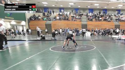 120 lbs Champ. Round 2 - Kaiden Lepe, Walnut vs Jonah Owens, Corona Del Sol