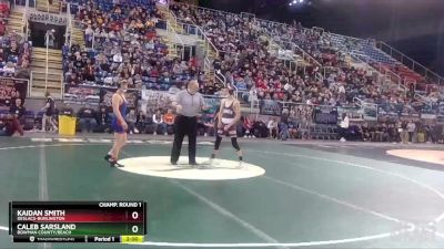 132 lbs Champ. Round 1 - Kaidan Smith, Deslacs-Burlington vs Caleb Sarsland, Bowman County/Beach