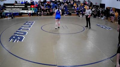 142 lbs Quarterfinal - Giada Campanella, Pine-Richland Hs vs Caroline Knopsnider, Connellsville