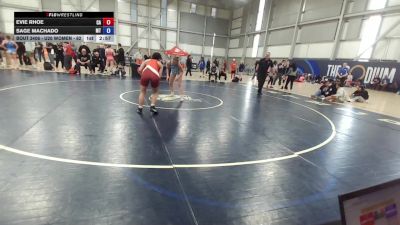 U20 Women - 62 lbs Cons. Round 2 - Evie Rhoe, CA vs Sage Machado, MT