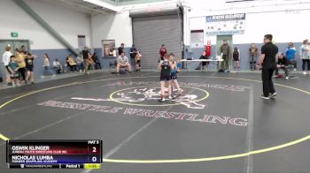 84 lbs Cons. Semi - Oswin Klinger, Juneau Youth Wrestling Club Inc. vs Nicholas Lumba, Pioneer Grappling Academy