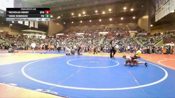 55 lbs 3rd Place Match - Nicholas Henry, Benton Parks Youth Wrestling vs Heidi Robinson, Panther Youth Wrestling-CPR