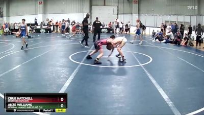 85 lbs Cons. Round 3 - Crue Hatchell, Southside Outlaws vs Anze Williams, Meridian Maniacs Wrestling Clu