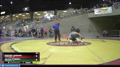 287 lbs Round 3 (4 Team) - Hunter Langham, Harrisburg vs Devon Sturgell, Warrenton