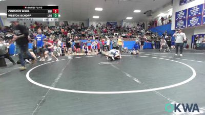 119 lbs Semifinal - Cordeus Wahl, Bristow Elementary Wrestling Club vs Weston Schopf, Lions Wrestling Academy