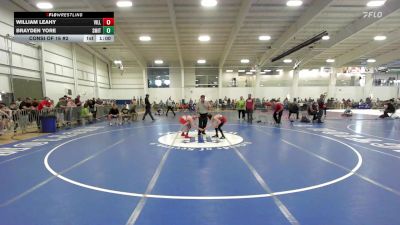 86 lbs Consi Of 16 #2 - William Leahy, Village Wrestling Club vs Brayden Yore, Smitty's Wrestling Barn