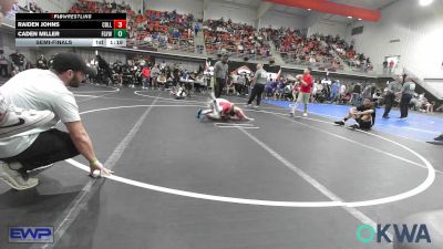 73 lbs Semifinal - Raiden Johns, Collinsville Cardinal Youth Wrestling vs Caden Miller, Fort Gibson Youth Wrestling