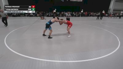 144 lbs Cons. Sub-rd Of 16 - Ryan Dietrick, Young Guns Nashville Wrestling vs Patrick Provost, Zumwalt Wrestling Club