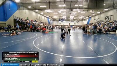 125 lbs Quarterfinal - Kiara Tanaka, Charger Wrestling Club vs Acailles Jenks, Cougars Wrestling Club