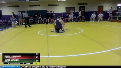 150 lbs Placement Matches (8 Team) - Davin Lundquist, Harris County vs Jared Walker, Ola