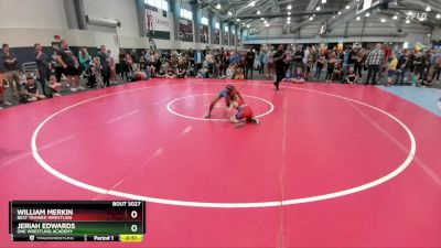 80 lbs Quarterfinal - William Merkin, Best Trained Wrestling vs Jeriah Edwards, ONE Wrestling Academy