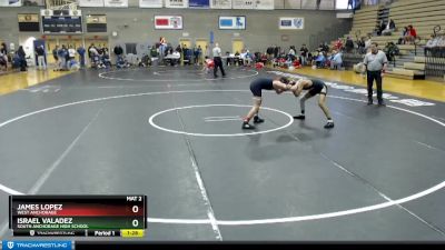 112 lbs Semifinal - James Lopez, West Anchorage vs Israel Valadez, South Anchorage High School