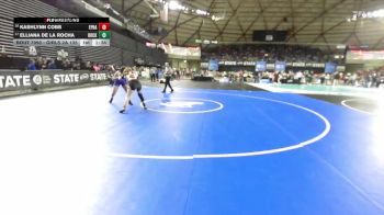 Girls 2A 135 lbs Champ. Round 1 - Elliana De La Rocha, Hockinson (Girls) vs Kashlynn Cobb, Ephrata (Girls)