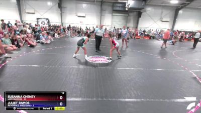 84 lbs Round 1 (3 Team) - Susanna Cheney, Lady Reapers vs Juliet Ramos, Reverence Wrestling