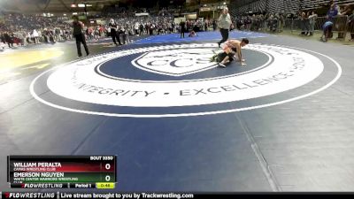 80 lbs Cons. Round 3 - Emerson Nguyen, White Center Warriors Wrestling Club vs William Peralta, Camas Wrestling Club