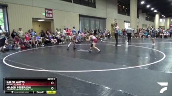 80 lbs Round 3 (6 Team) - Mason Pederson, The Untouchables Black vs Kaleb Watts, Patriot WC Blue