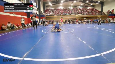 132 lbs Consi Of 8 #2 - Jaden Guinn, Pryor Tigers Wrestling vs Ayden Kulp, Sapulpa