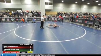 78 lbs Cons. Round 4 - Harper Hamacher, MN vs Reece Vendegna, WI