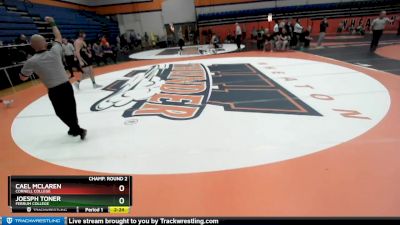184 lbs Champ. Round 2 - Joesph Toner, Ferrum College vs Cael Mclaren, Cornell College