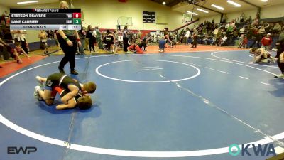 40 lbs Semifinal - Stetson Beavers, Tahlequah Wrestling Club vs Lane Carrier, Raw Wrestling Club