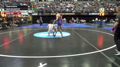 184 lbs Cons. Round 2 - Jamie Evarts, Williams vs Sean Malenfant, Alfred St.