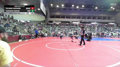 52 lbs Semifinal - Dawson Center, Prairie Grove Youth Wrestling vs Elliana Lefevers, Mountain Home Flyers Youth Wrestling Club