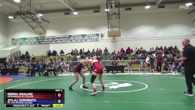 131 lbs Cons. Round 3 - Zitlali Sarmiento, Mt. San Antonio College vs Sierra Whaling, Sacramento City College