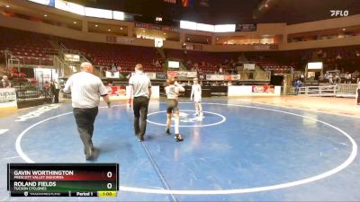 93 lbs Cons. Round 3 - Roland Fields, Tucson Cyclones vs Gavin Worthington, Prescott Valley Bighorns