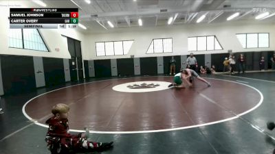 144 lbs Semifinal - Samuel Johnson, Thermopolis Middle School vs Carter Overy, Lander Middle School
