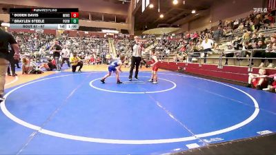 67 lbs 1st Place Match - Boden Davis, Honey Badger Wrestling Club vs Braylen Steele, Prairie Grove Youth Wrestling