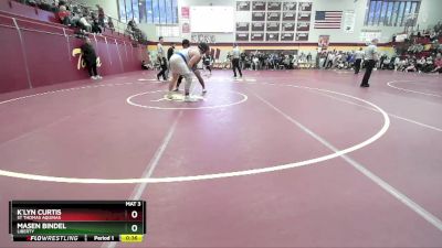 215 lbs Cons. Round 5 - K`lyn Curtis, ST THOMAS AQUINAS vs Masen Bindel, LIBERTY