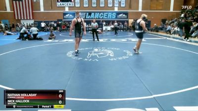 285 lbs Cons. Round 5 - Nathan Holladay, Corner Canyon vs Nick Hallock, Bingham