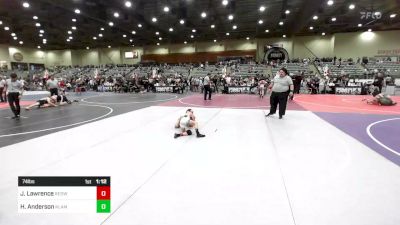 74 lbs Semifinal - Julian Lawrence, Redwave WC vs Hunter Anderson, Klamath Basin Warriors