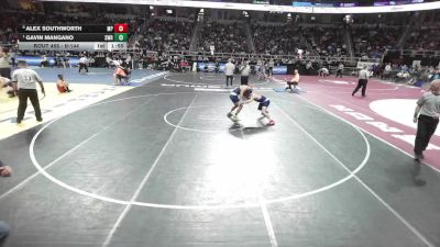 II-144 lbs Quarterfinal - Gavin Mangano, Shoreham Wading River vs Alex Southworth, Miller Place