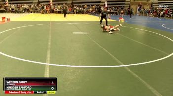 70 lbs Quarterfinal - Weston Pauly, St. James vs Krigger Sanford, Fosston-Bagley Brawlers