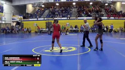 115 lbs Cons. Round 2 - Ava Anderson, Flossmoor (Homewood-F.) vs Milo West-Ayala, MENTOR