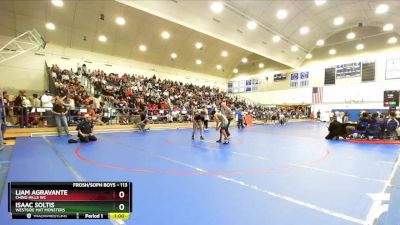 113 lbs Cons. Round 1 - Isaac Soltis, Westside Mat Monsters vs Liam Agravante, Chino Hills WC