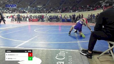 105 lbs Consi Of 8 #2 - Asher Giddens, Rollers Academy Of Wrestling vs Tommy White, ANADARKO