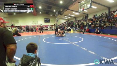 49 lbs Rr Rnd 4 - Dawson Smith, Sallisaw Takedown Club vs Ember Shelton, Team Tulsa Wrestling Club