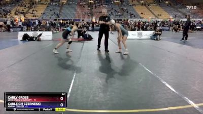 123 lbs Placement (4 Team) - Carleigh Czerneski, Adrian College vs Carly Gross, Lock Haven University