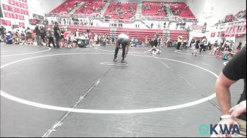 55 lbs Consi Of 8 #2 - Wynston Hensley, Little Axe Takedown Club vs Caleb Boyd, Harrah Little League Wrestling