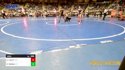 90 lbs Consi Of 32 #2 - Camden Lloyd, Team Tulsa Wrestling Club vs Kayden Walker, Tulsa Blue T Panthers