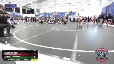 100 lbs Placement (4 Team) - Paker Hansen, Untouchables Purple vs Asher Copeland, SEK Elite